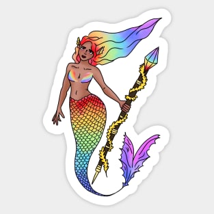 Gay Pride Rainbow Mermaid Sticker